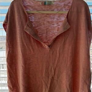 Free People Beach Lightweight Pink Colored V-Neck Sweater Size S